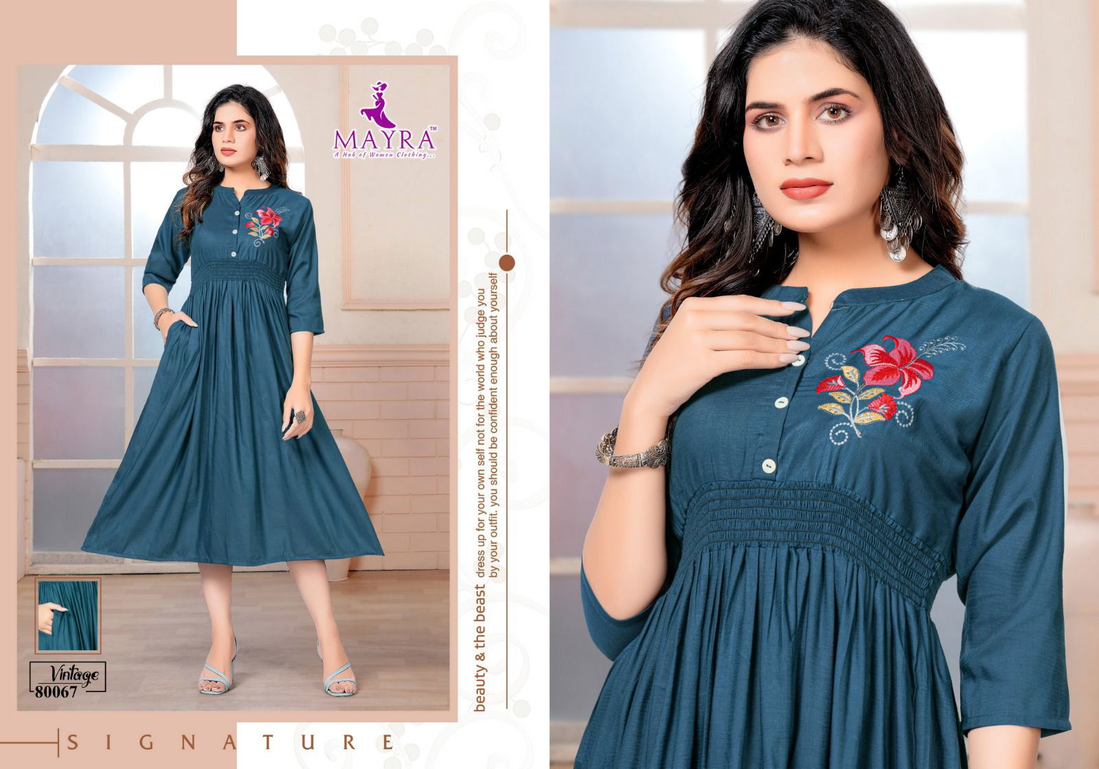 Mayra vintage Wholesale Designer Party Wear Kurtis Catalog